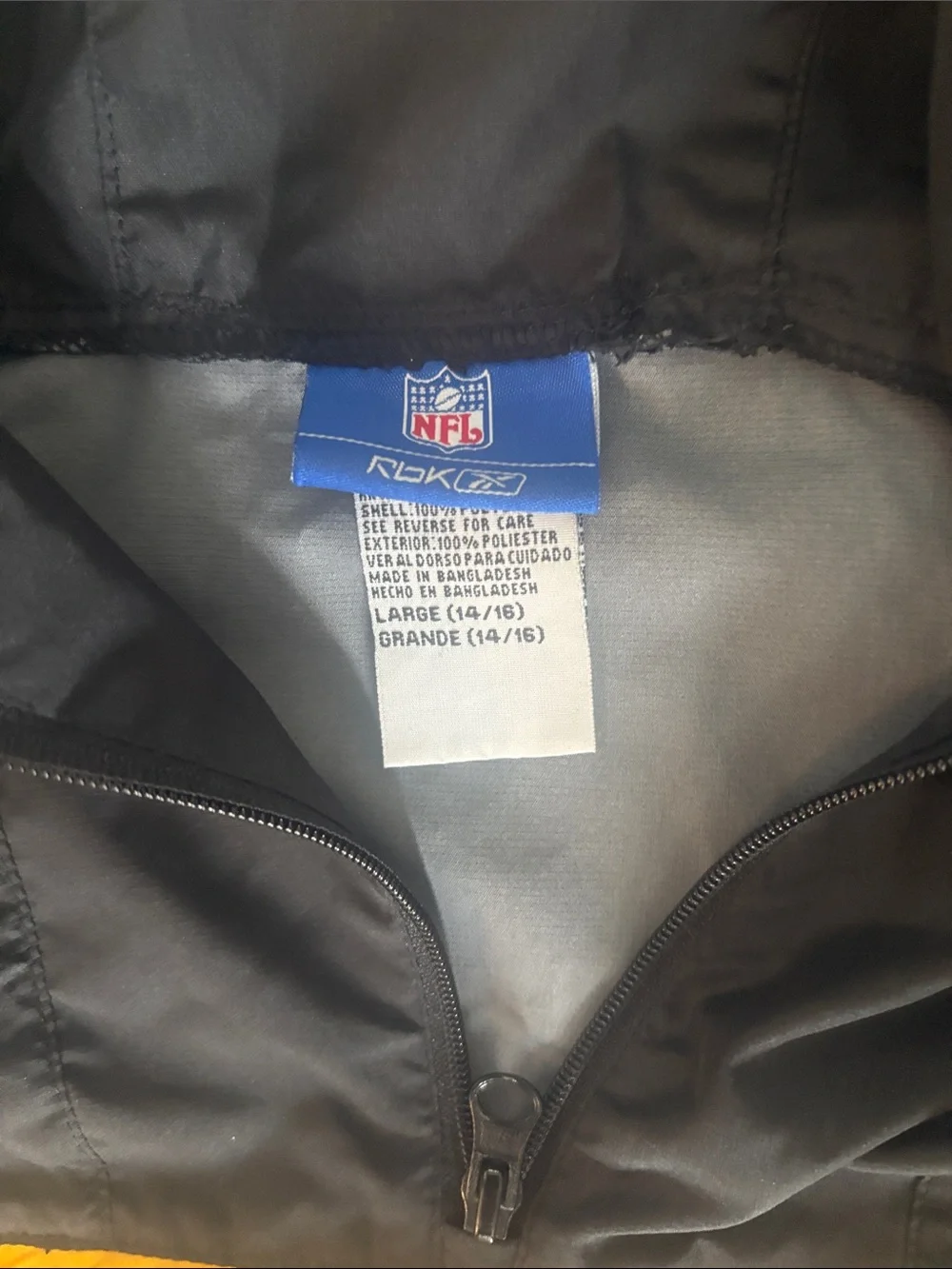 NFL Vintage Pittsburgh Steelers Black & Yellow Hooded Rain Pullover